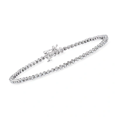 Rs Pure By Ross-simons Diamond Tennis Bracelet In Sterling Silver