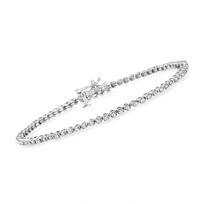 Rs Pure By Ross-simons Diamond Tennis Bracelet In Sterling Silver In Metallic