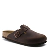 Birkenstock Boston Oiled Sabot In Habana Leather In Multi