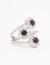 Lovisa Black Round Triple Tier Ring In Black