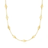 Shop Ross-simons Italian 14kt Yellow Gold Nanette Station Necklace In Multi