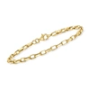 Rs Pure By Ross-simons 14kt Yellow Gold Paper Clip Box-link Bracelet In Multi