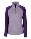 Cutter & Buck Forge Tonal Stripe Stretch Half Zip Womens Top In Multi