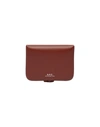 Apc A.p.c. Small Leather Goods In Brick
