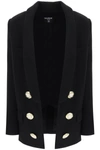 Balmain Embellished Virgin Wool Jacket In Black