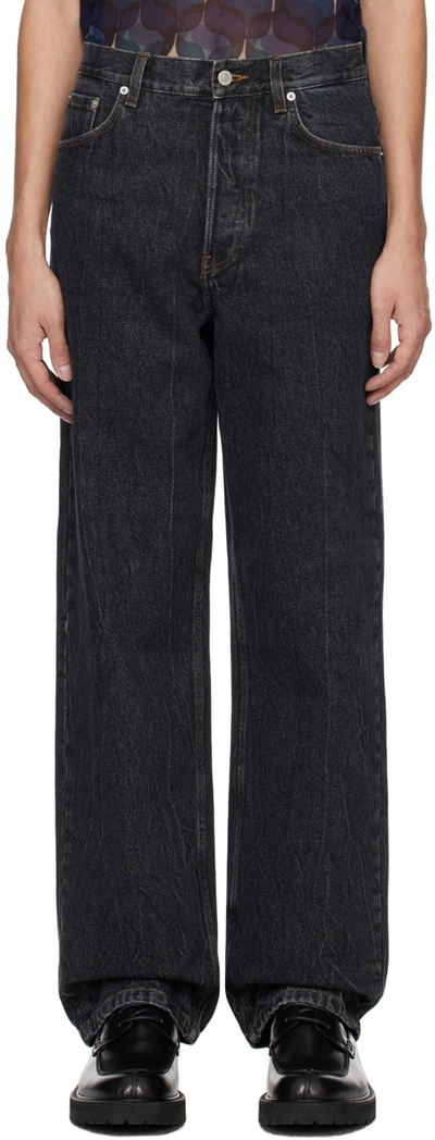 Dries Van Noten Black Five-pocket Jeans In 900 Black