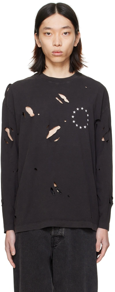 Etudes Studio Black Spirit Europa Destroyed Long Sleeve T-shirt