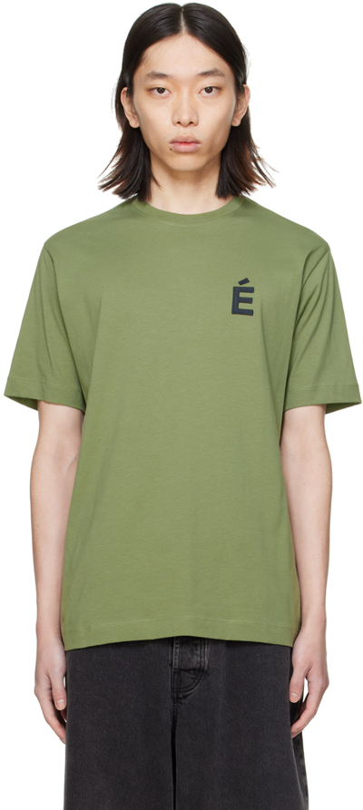 Etudes Studio Khaki Wonder Patch T-shirt In Olive