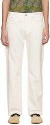 DRIES VAN NOTEN OFF-WHITE FIVE-POCKET JEANS