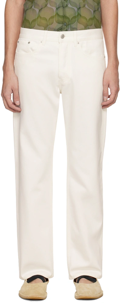 Dries Van Noten Off-white Five-pocket Jeans In 8 Off White