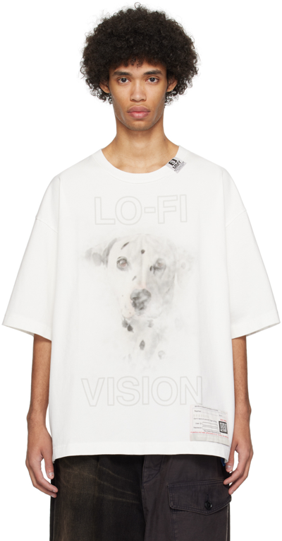 Miharayasuhiro White Dog Print T-shirt