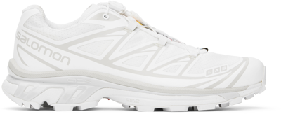 Salomon White Xt-6 Sneakers In White/white/lunar Ro