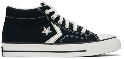 Converse Black Star Player 76 Sneakers In Black/vintage White/