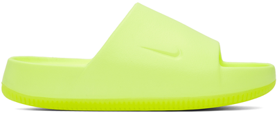 Nike Yellow Calm Slides In Green