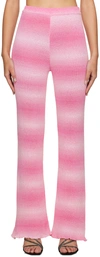 Msgm Pink Gradient Trousers In 12 Pink
