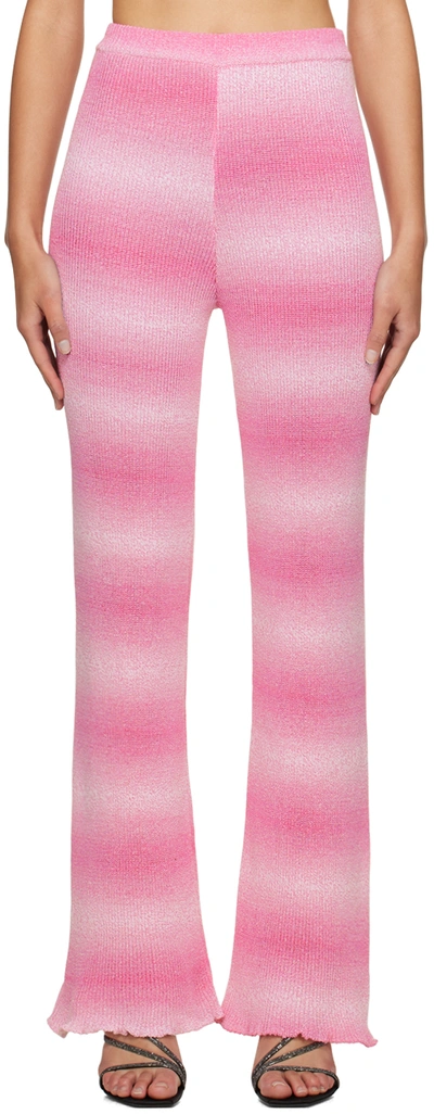 Msgm Pink Gradient Trousers