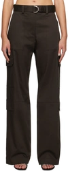 MSGM BROWN TAILORED TROUSERS