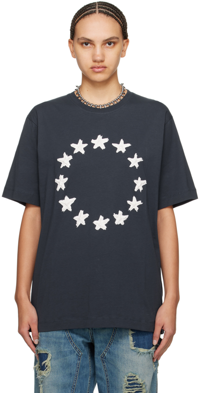Etudes Studio Navy Wonder Painted Stars T-shirt