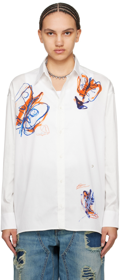 Etudes Studio White Julian Farade Edition Illusion Shirt In Ete