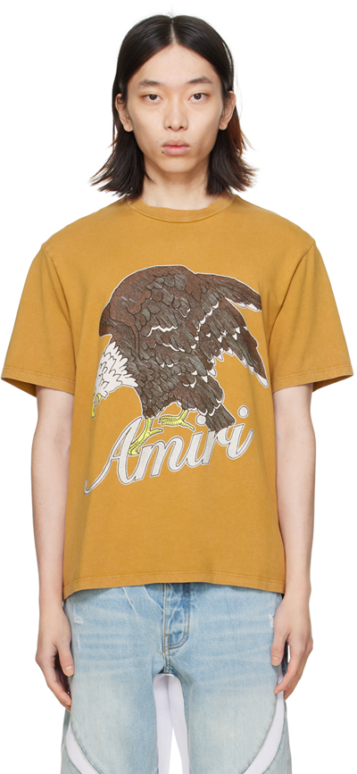 Amiri Tan Eagle T-shirt In Chai Tea