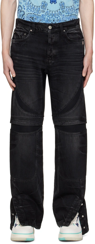 Amiri Black Mx-3 Jeans In Faded Black