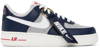 Nike Navy Air Force 1 '07 Se Sneakers In College Navy/white