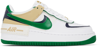Nike White Air Force 1 Shadow Sneakers In White/midnight Navy/malachite/sesame