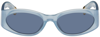 Jacquemus Blue 'les Lunettes Ovalo' Sunglasses In Blue