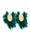 KATERINA MAKRIYIANNI feather hoop earrings,K3E3HLGRFBW12246510