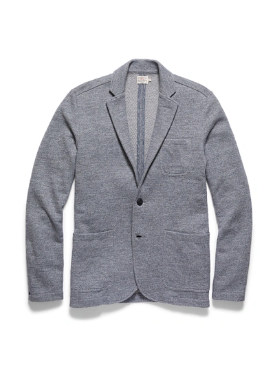 Faherty Inlet Knit Blazer In Medium Grey Melange