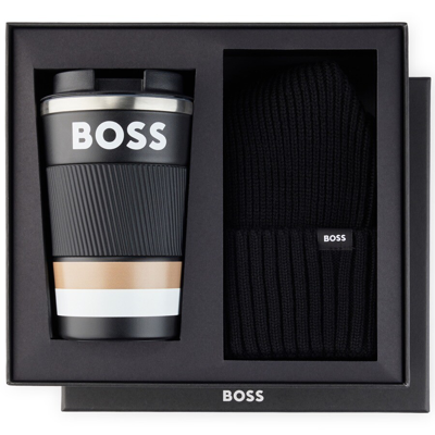 Boss Business Boss Travel Mug And Beanie Gift Set Black