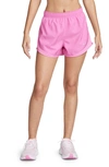 Nike Dri-fit Tempo Running Shorts In 685 Playful Pink/wolf Grey