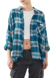 BDG URBAN OUTFITTERS BRENDON PLAID WOVEN BUTTON-UP SHIRT