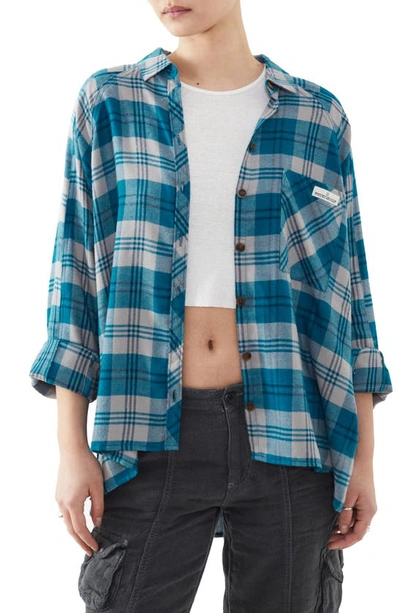 BDG URBAN OUTFITTERS BRENDON PLAID WOVEN BUTTON-UP SHIRT