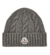 MONCLER Cable Knit Wool Beanie