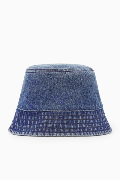 Cos Denim Bucket Hat In Blue