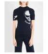 Vetements Emo Graphic-print Stretch-jersey T-shirt In Black