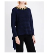 ECKHAUS LATTA Striped Wool-Blend Sweater