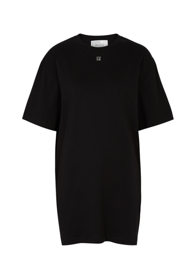 Giuseppe Di Morabito Logo Cotton Gloved T-shirt Dress In Black