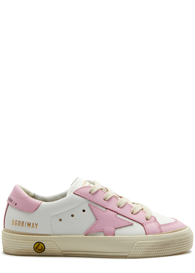 GOLDEN GOOSE KIDS MAY PANELLED LEATHER SNEAKERS (IT28-IT33)