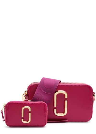 Marc Jacobs The Utility Snapshot Leather Cross-body Bag In Dark Pink