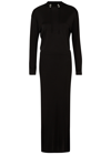 DION LEE HOODED STRETCH-JERSEY MAXI DRESS