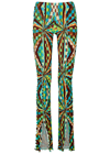 Siedres Mult Printed Stretch-jersey Flared Pants In Multicoloured