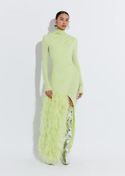 LAPOINTE JERSEY FEATHER DRESS