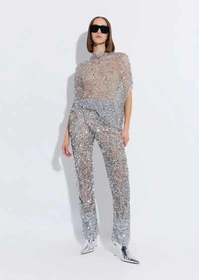 Lapointe Mesh Sequin Cape Tee
