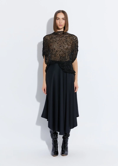 Lapointe Mesh Sequin Cape Tee