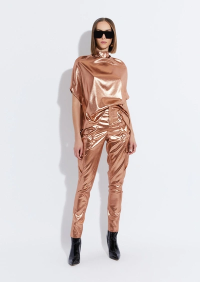 Lapointe Metallic Silk Cape Tee