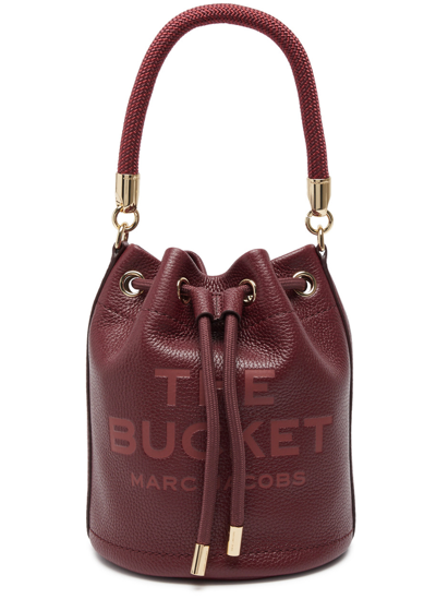 Marc Jacobs The Bucket Leather Bucket Bag In Burgundy