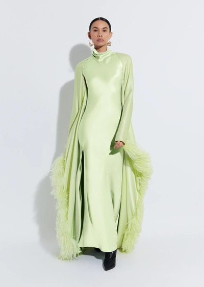 Lapointe Satin Feather Caftan In L