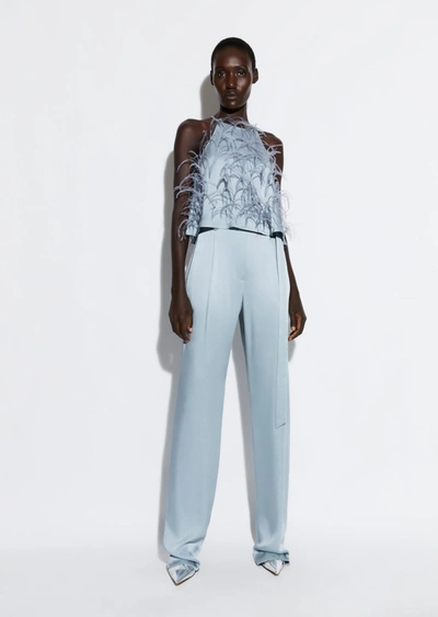 Lapointe Satin High Waisted Belted Pant In 14